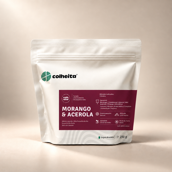 Café especial Morango e Acerola Colheita, pacote de 250g